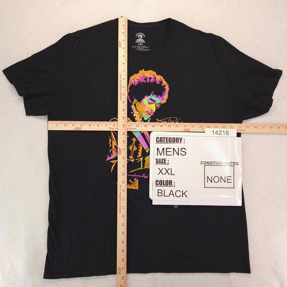 Jimi Hendrix Band Crew Neck Short Sleeve Graphic T Shirt Mens Size 2XL Black - Picture 5 of 9